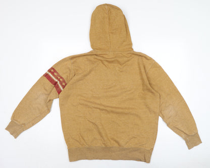 Back view of La radoute women’s brown houndstooth cotton pullover hoodie, size L