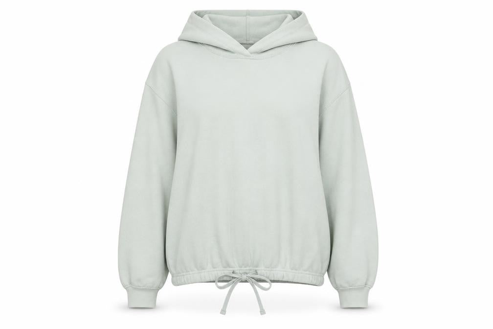 H&M Womens Green Cotton Pullover Hoodie Size M Drawstring