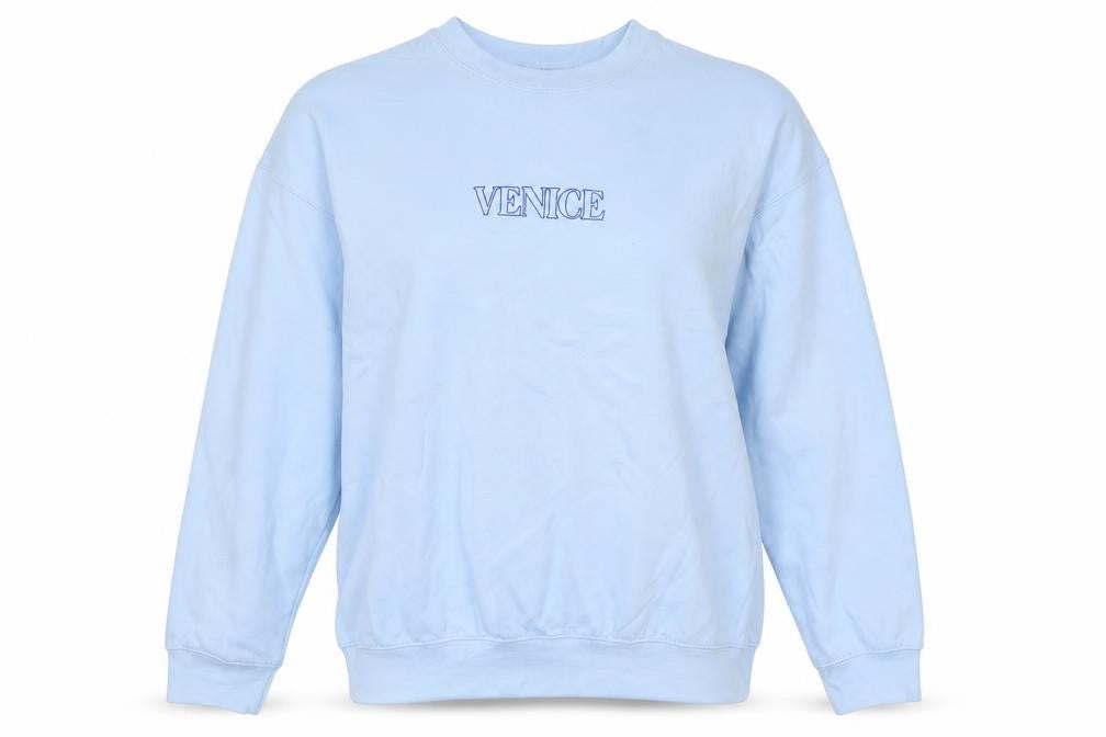 PRETTYLITTLETHING Womens Blue Cotton Pullover Sweatshirt Size S