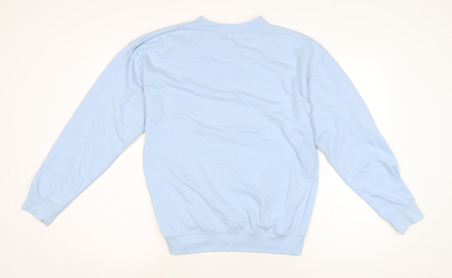 PRETTYLITTLETHING Womens Blue Cotton Pullover Sweatshirt Size S