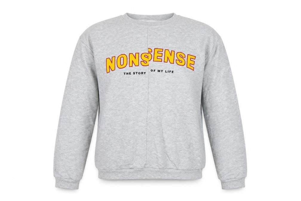 Zara Womens Grey Cotton Pullover Sweatshirt Size S