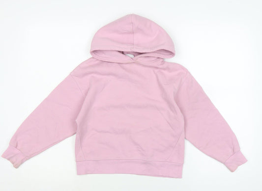 Zara Girls Purple Cotton Pullover Hoodie Size 8-9 Years