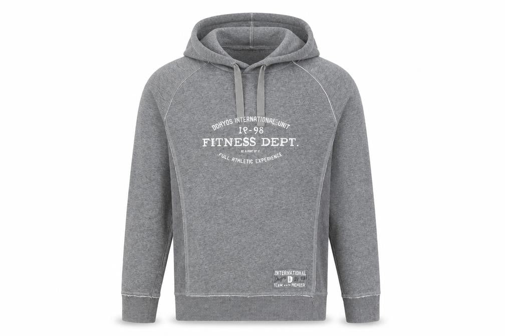 Domyos Mens Grey Cotton Pullover Hoodie Size S