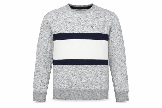 Hollister Mens Grey Crew Neck Cotton Pullover Jumper Size S Long Sleeve