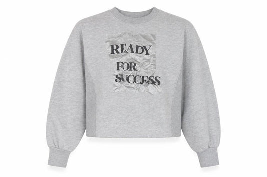 Zara Womens Grey Cotton Pullover Sweatshirt Size S