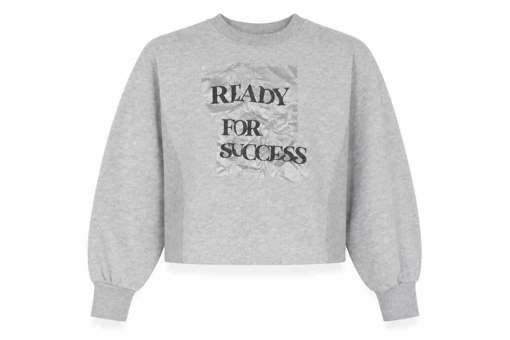 Zara Womens Grey Cotton Pullover Sweatshirt Size S