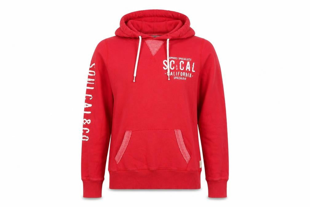 Soulcare & Co Womens Red Cotton Pullover Hoodie Size 8