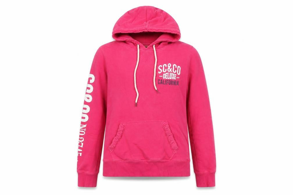 Soulcare & Co Womens Pink Cotton Pullover Hoodie Size 8