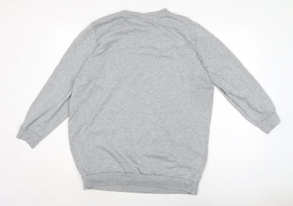 Preloved Disney Womens Grey Cotton Pullover Sweatshirt Size L - Back