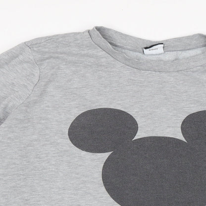 Preloved Disney Womens Grey Cotton Pullover Sweatshirt Size L - Detail