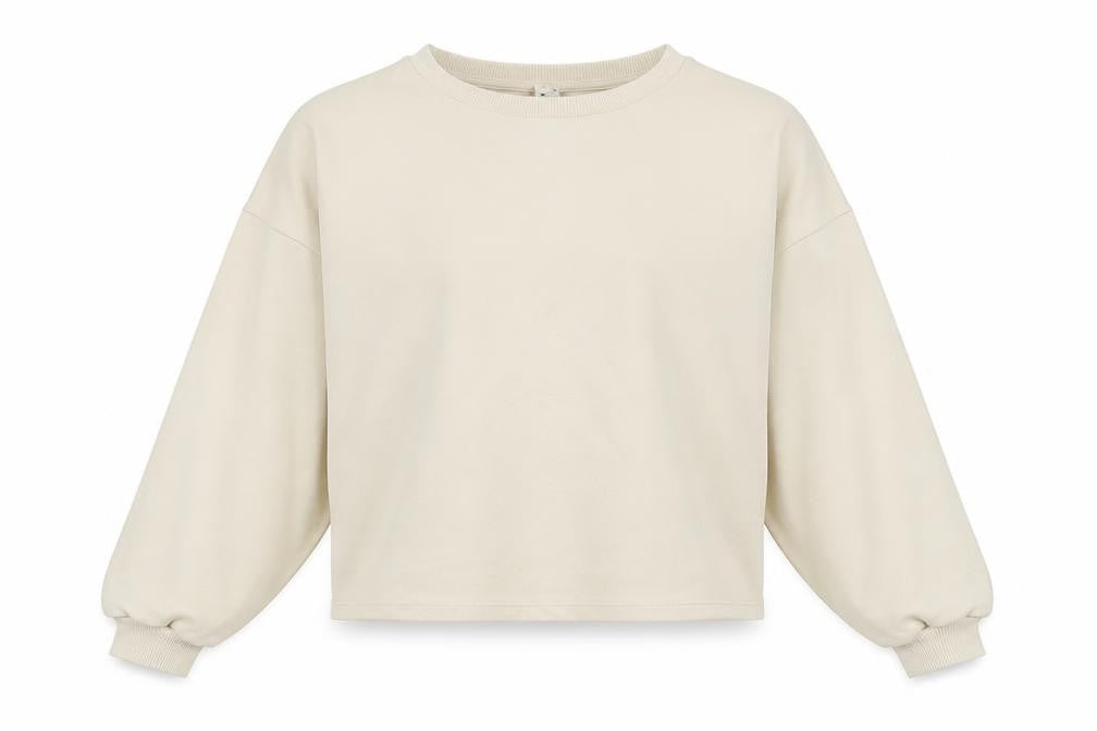 River Island Womens Ivory Cotton Pullover Sweatshirt Size 8