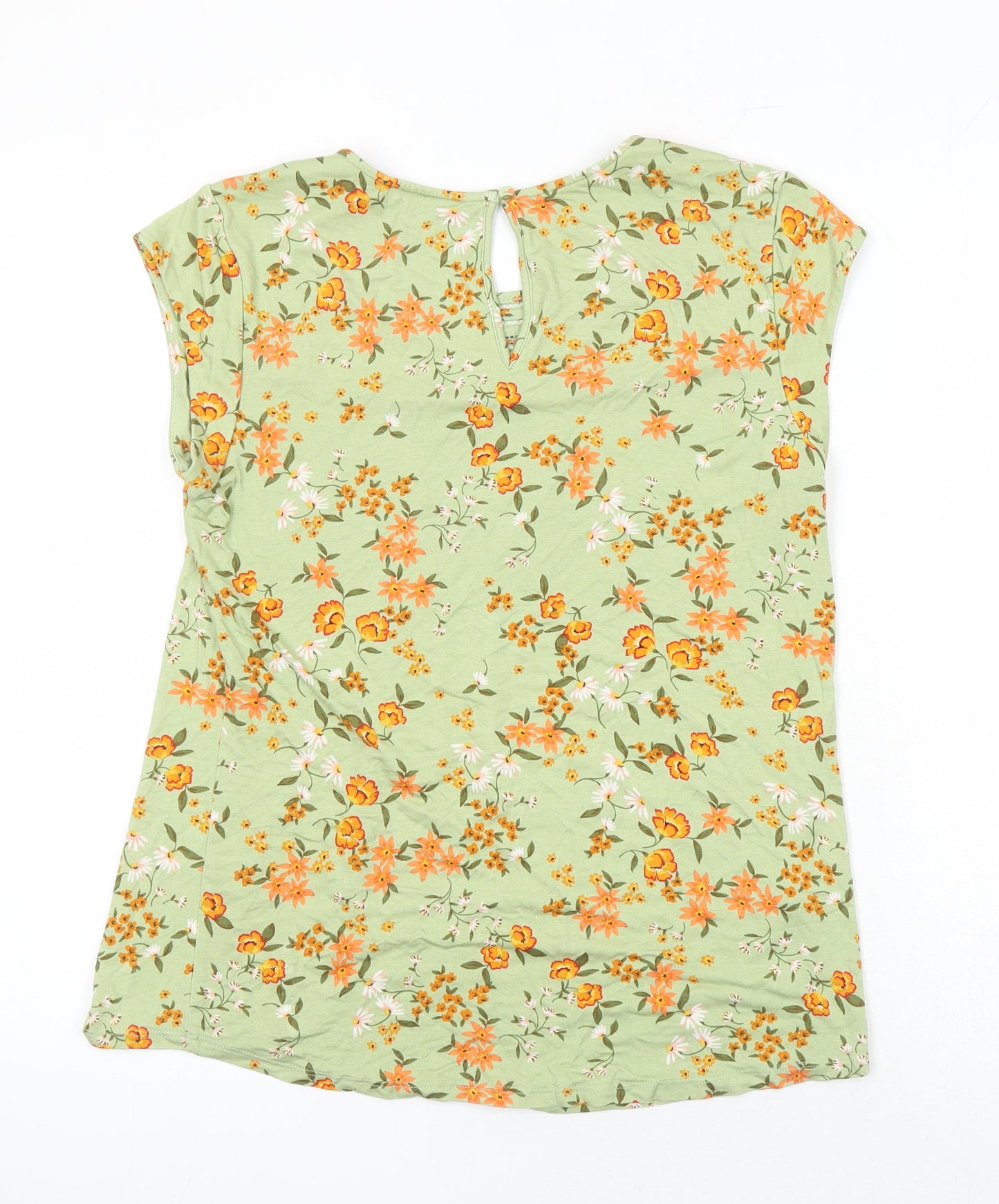 Daniel Rainn Womens Multicoloured Floral Viscose Tunic T-Shirt Size S Scoop Neck