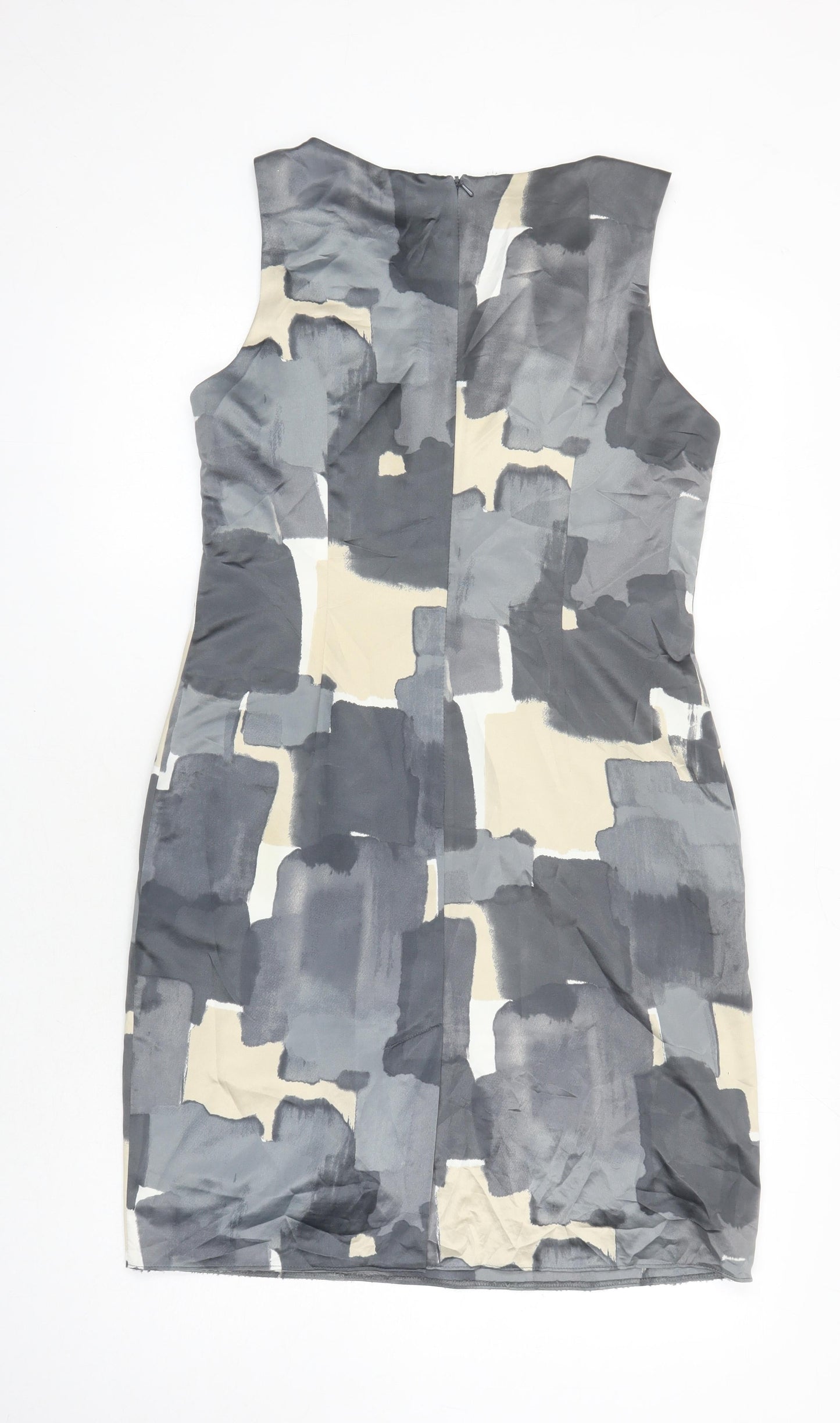 Wallis Womens Multicoloured Geometric Polyester Pencil Dress Size 12 Boat Neck