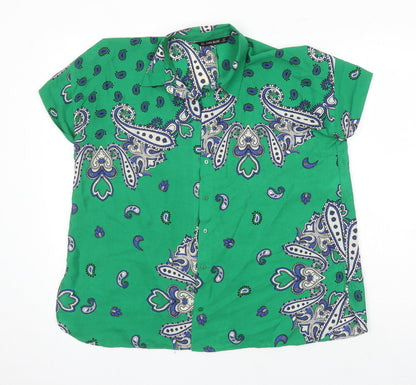 Zara Womens Multicoloured Floral Polyester Tunic Blouse Size S Collared