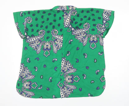 Zara Womens Multicoloured Floral Polyester Tunic Blouse Size S Collared