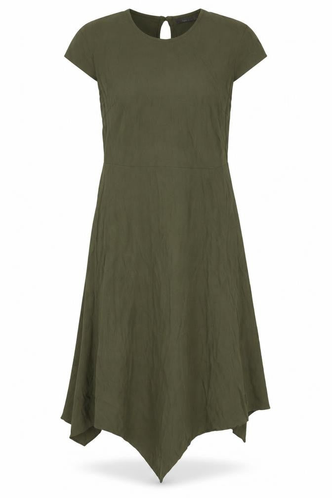 Marks & Spencer Womens Green Viscose Shift Size 12 Boat Neck