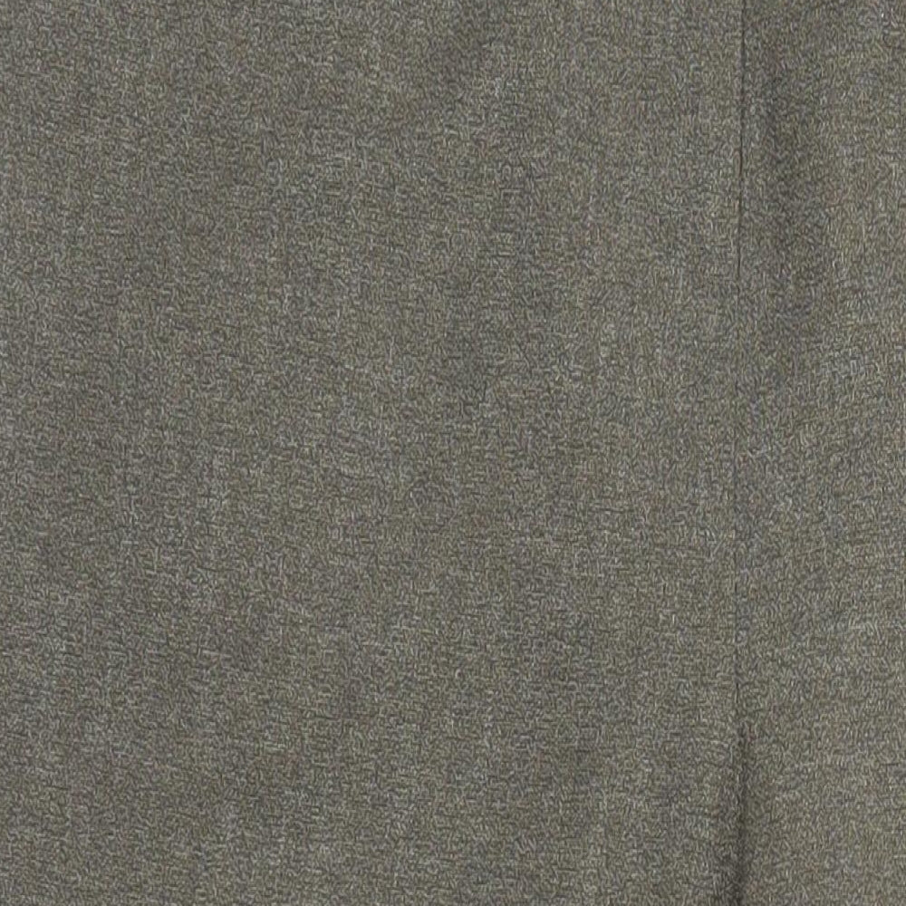 Alex & Co Womens Brown Polyester Trousers Size 12 L29 in Regular Zip