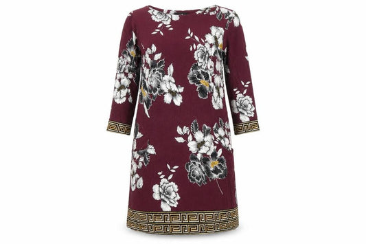 Wallis Womens Multicoloured Floral Viscose A-Line Size 12 Boat Neck