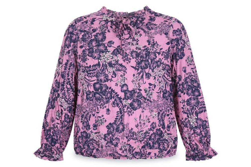 Marks & Spencer Womens Multicoloured Floral Viscose Tunic Blouse Size 10 Collared