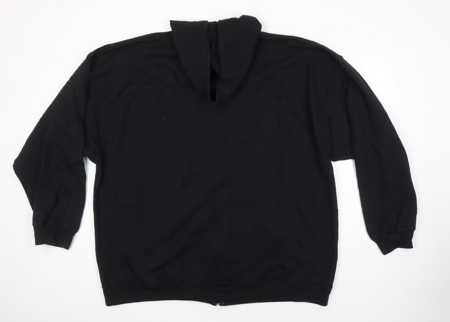Gildan Mens Black Cotton Full Zip Hoodie Size 3XL
