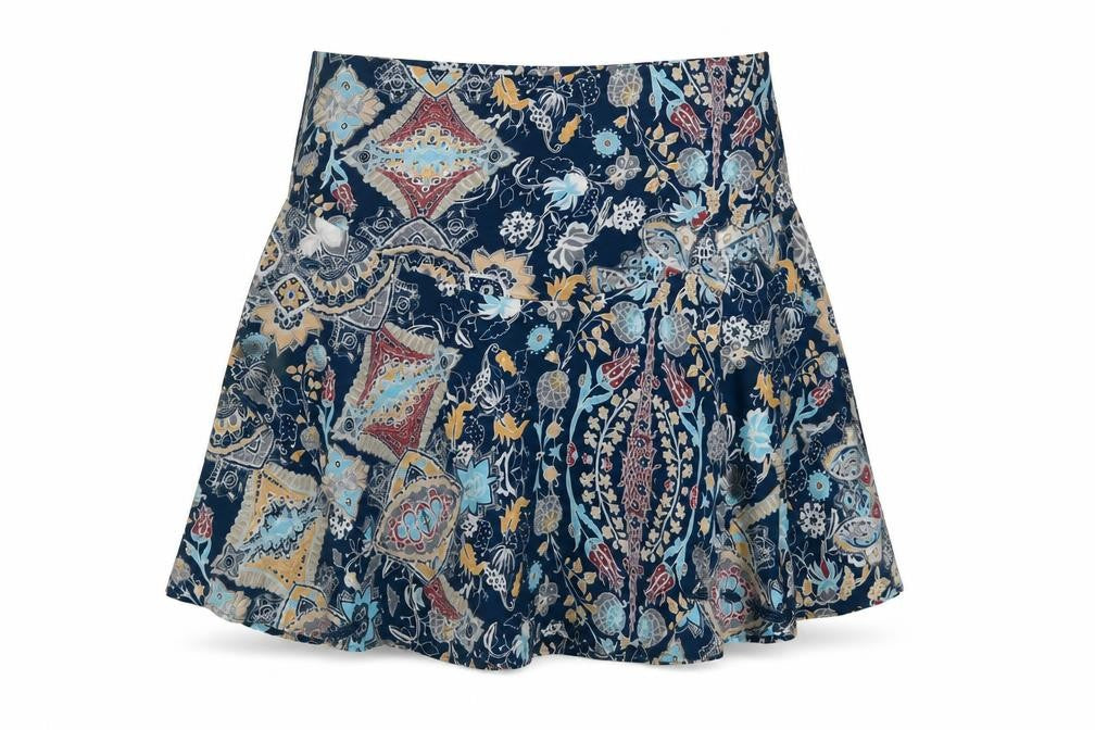 NEXT Womens Blue Floral Polyester Pleated Skirt Size 8 Zip