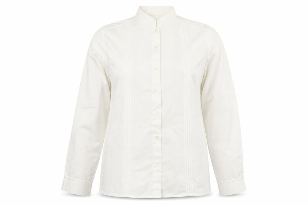 St Michael Womens White Polyester Basic Button-Up Size 14 Collared