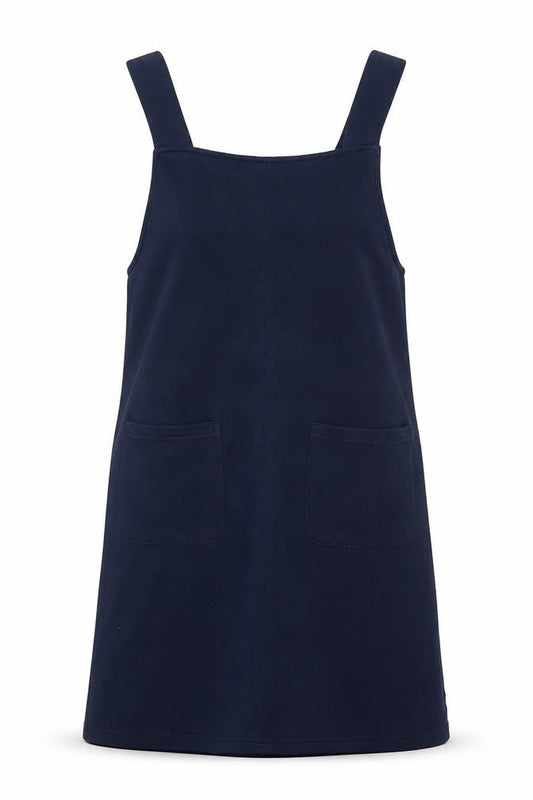 Vero Moda Womens Blue Polyester Tank Dress Size 8 Square Neck Zip