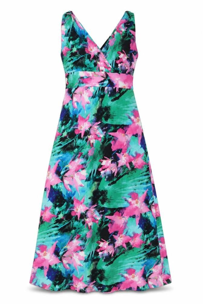 Cynthia Rowley Womens Multicoloured Floral Viscose A-Line Size M V-Neck Pullover
