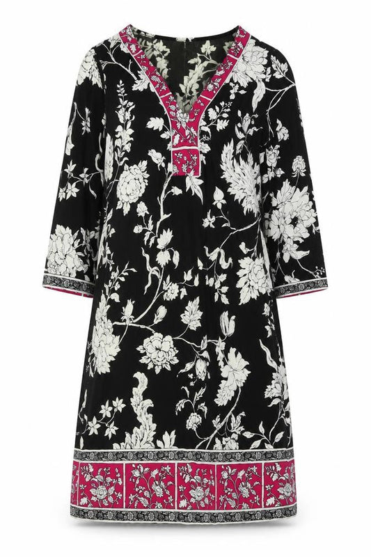 Wallis Womens Multicoloured Floral Polyester A-Line Size 10 V-Neck Pullover