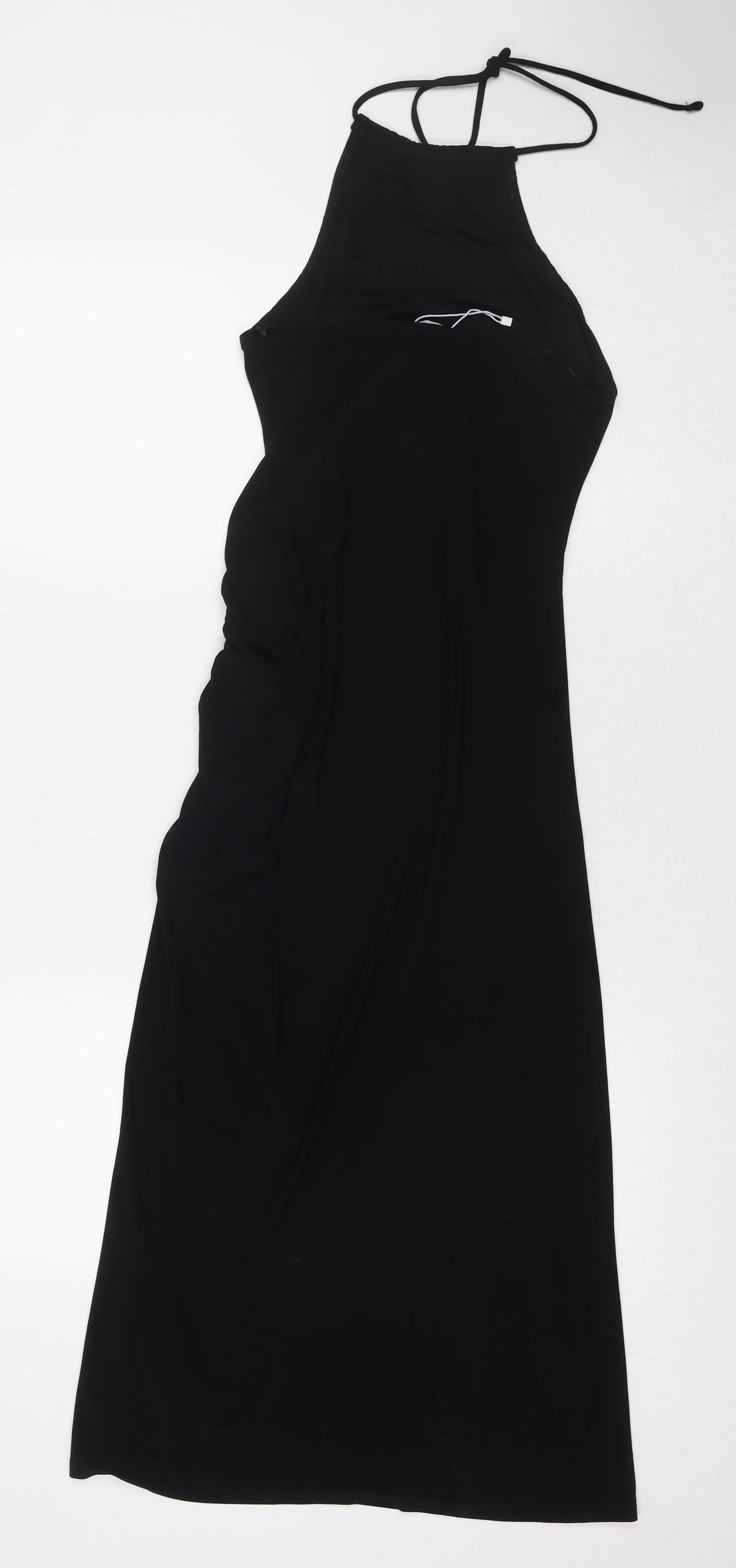 Bershka Womens Black Polyester Bodycon Size M Square Neck Pullover