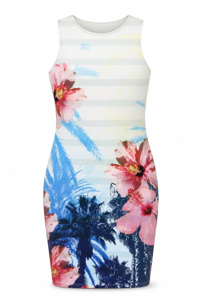 NEXT Womens Multicoloured Floral Polyester A-Line Size 8 Round Neck Pullover