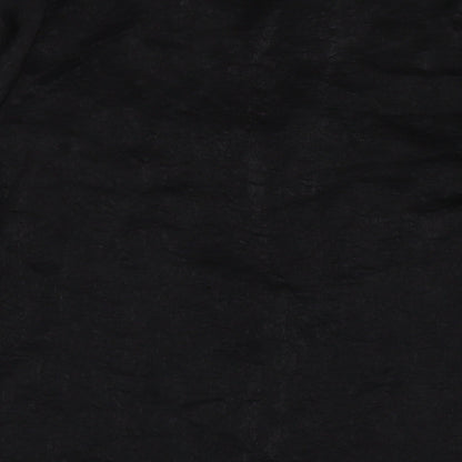 Brand and care label for Roman women’s black polyester tunic blouse, size UK 16, v-neck