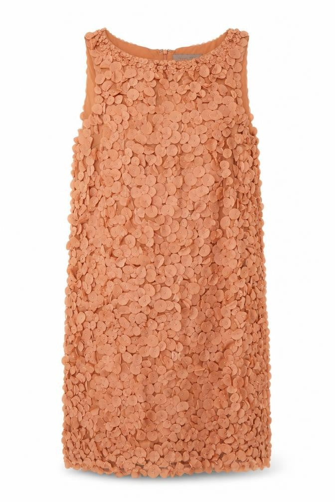 Great Plains Womens Beige Polyester A-Line Size S Round Neck Zip