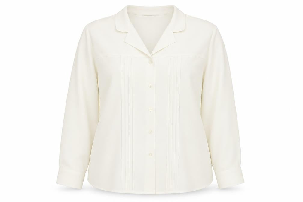 Bella Moda Womens White Polyester Basic Button-Up Size 20 Collared