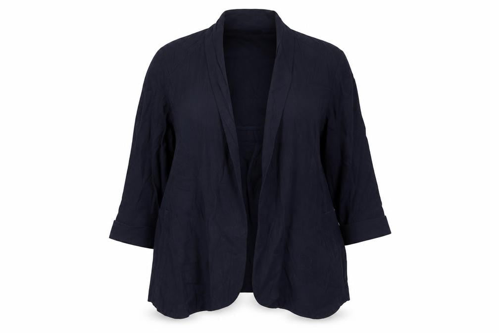 Arcadia Womens Blue Jacket Blazer Size 14