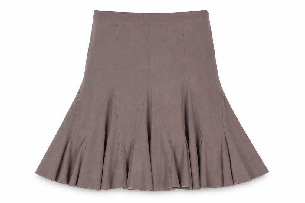 AMARANTO Womens Beige Polyester Trumpet Skirt Size 10 Zip