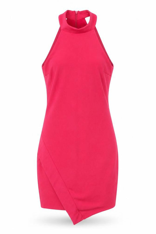 River Island Womens Pink Polyester A-Line Size 10 Round Neck Zip