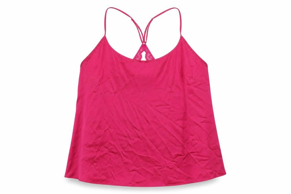 Marks & Spencer Womens Pink Polyester Camisole Tank Size L Round Neck