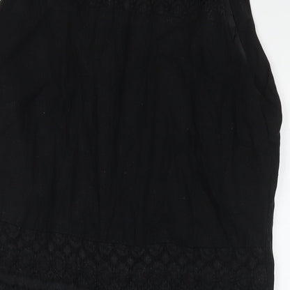 Autonomy Womens Black Cotton A-Line Size 14 Round Neck Zip