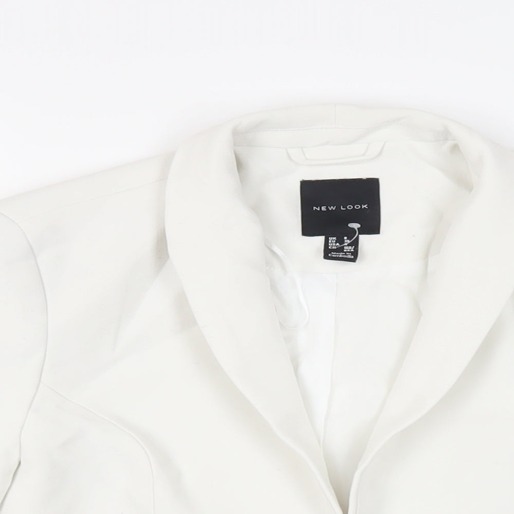 New Look Womens White Jacket Blazer Size 8 - Open