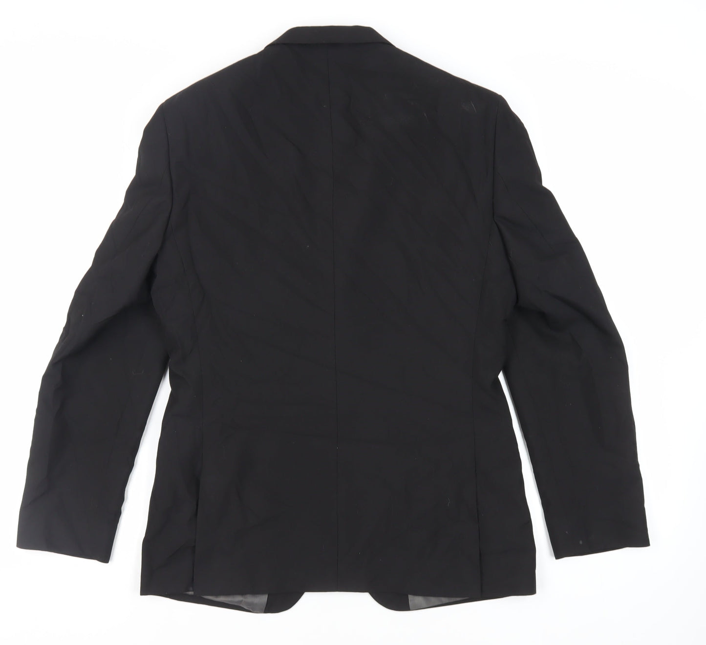 NEXT Mens Black Polyester Jacket Suit Jacket Size 36 Regular