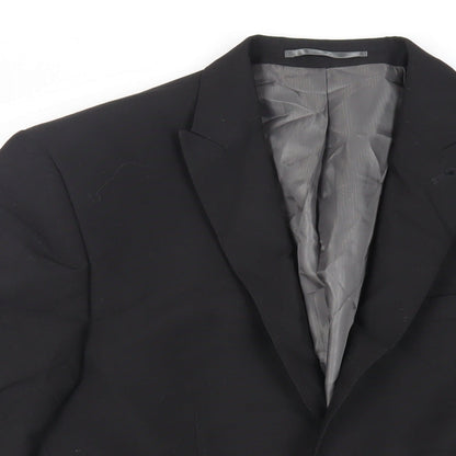 Next Mens Black Polyester Jacket Suit Jacket Size 36 Regular