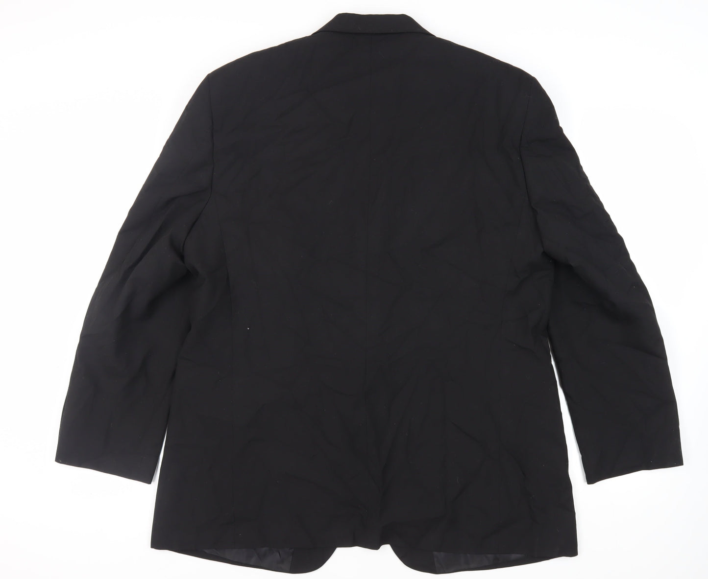 Marks and Spencer Mens Black Polyester Tuxedo Suit Jacket Size 46 Regular