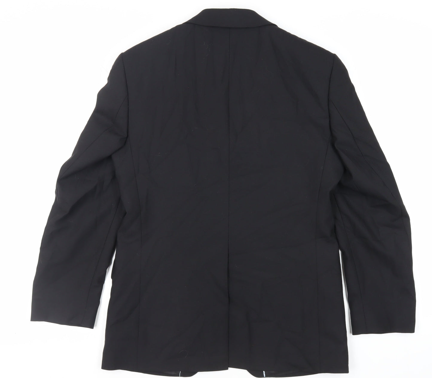 NEXT Mens Black Polyester Jacket Suit Jacket Size 36 Regular