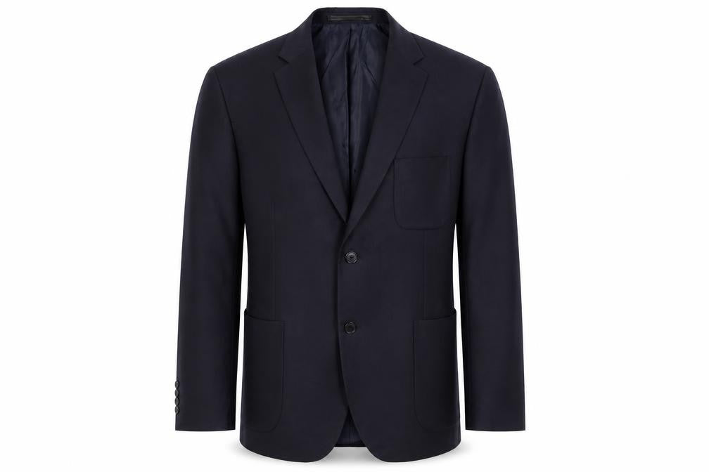 Marks & Spencer Mens Blue Polyester Jacket Suit Jacket Size 42 Regular