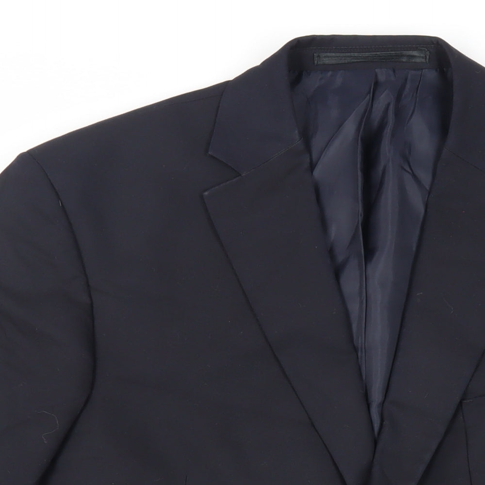 Marks and Spencer Mens Blue Polyester Jacket Suit Jacket Size 42 Regular