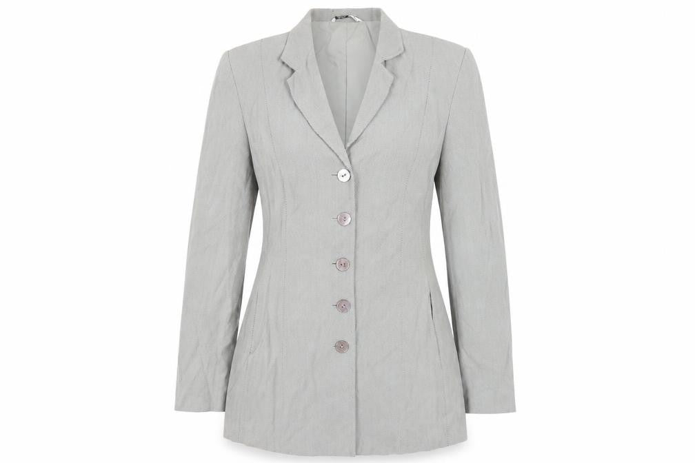 Marella Womens Green Herringbone Jacket Blazer Size 12 Button