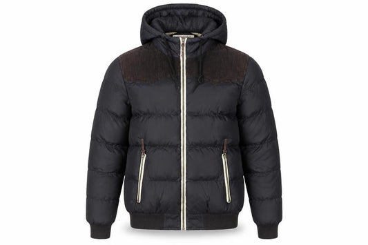Brave Soul Mens Black Puffer Jacket Jacket Size S Zip - Hooded