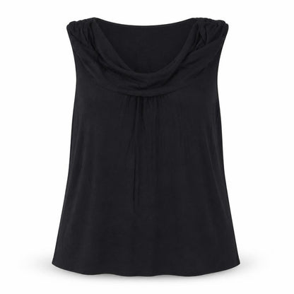 Marks & Spencer Womens Black Viscose Basic Tank Size 18 Scoop Neck