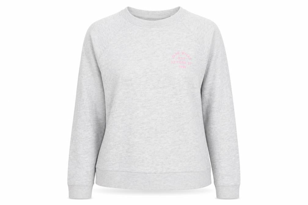Jack Wills Womens Grey Cotton Pullover Sweatshirt Size 10 Pullover - Logo